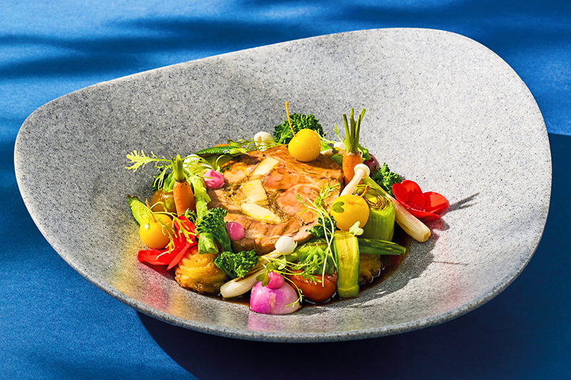 KARK&Oacute;WKA Z JABŁKIEM I CEBULĄ Z KOLOROWYMI WARZYWAMI