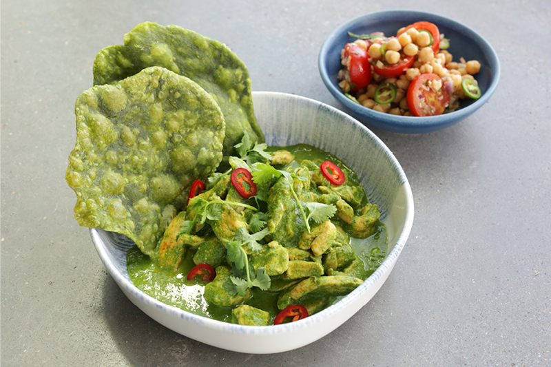 PALAK CHICKEN Z PALAK PURI