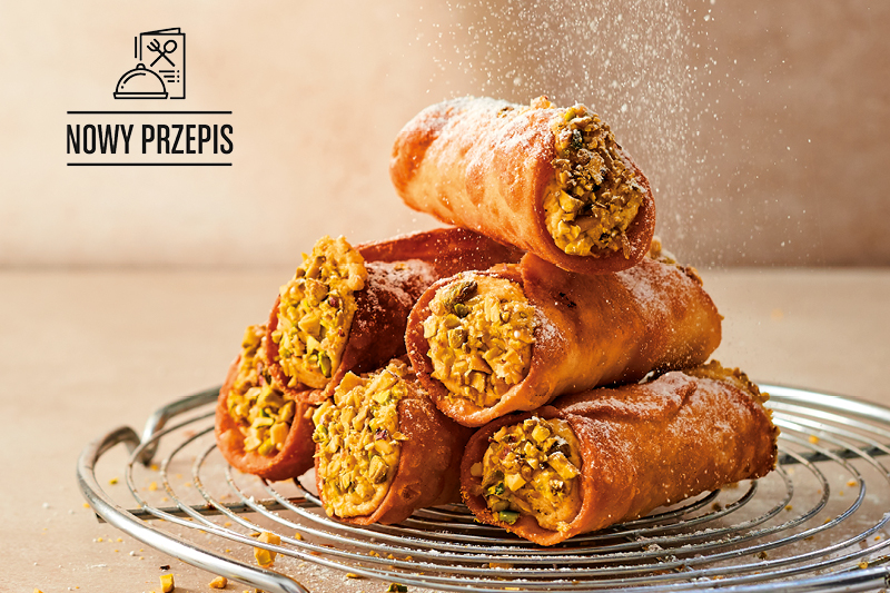 CANNOLI Z KREMEM Z RICOTTY I PISTACJAMI